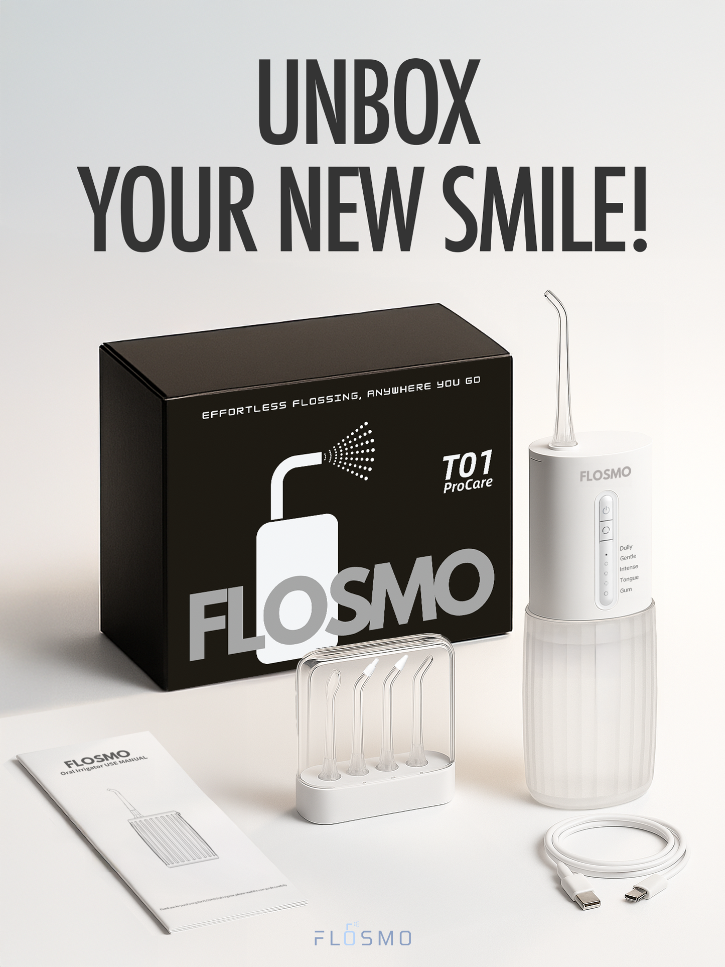 FLOSMO Electric Water Flosser - T01 ProCare