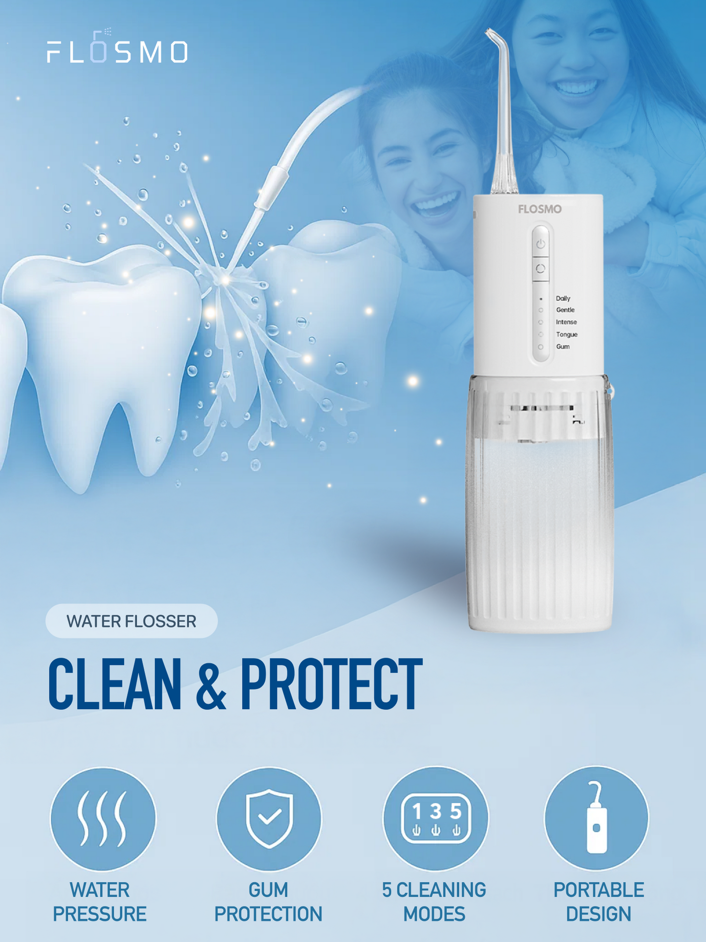 FLOSMO Electric Water Flosser - T01 ProCare